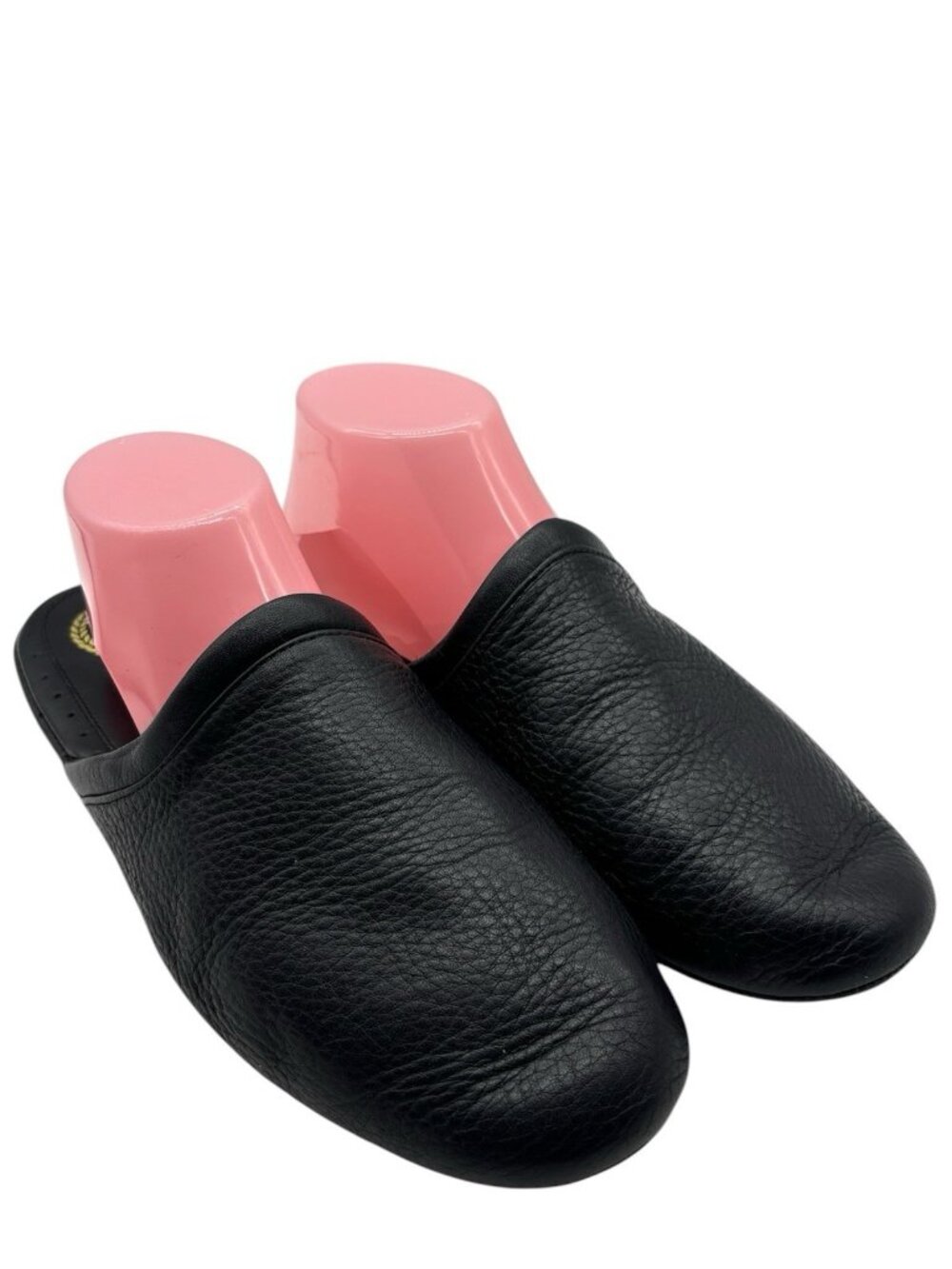 L.B. Evans Aristocrat Scuff Backless Slippers Mens Sz 11 M Black Leather